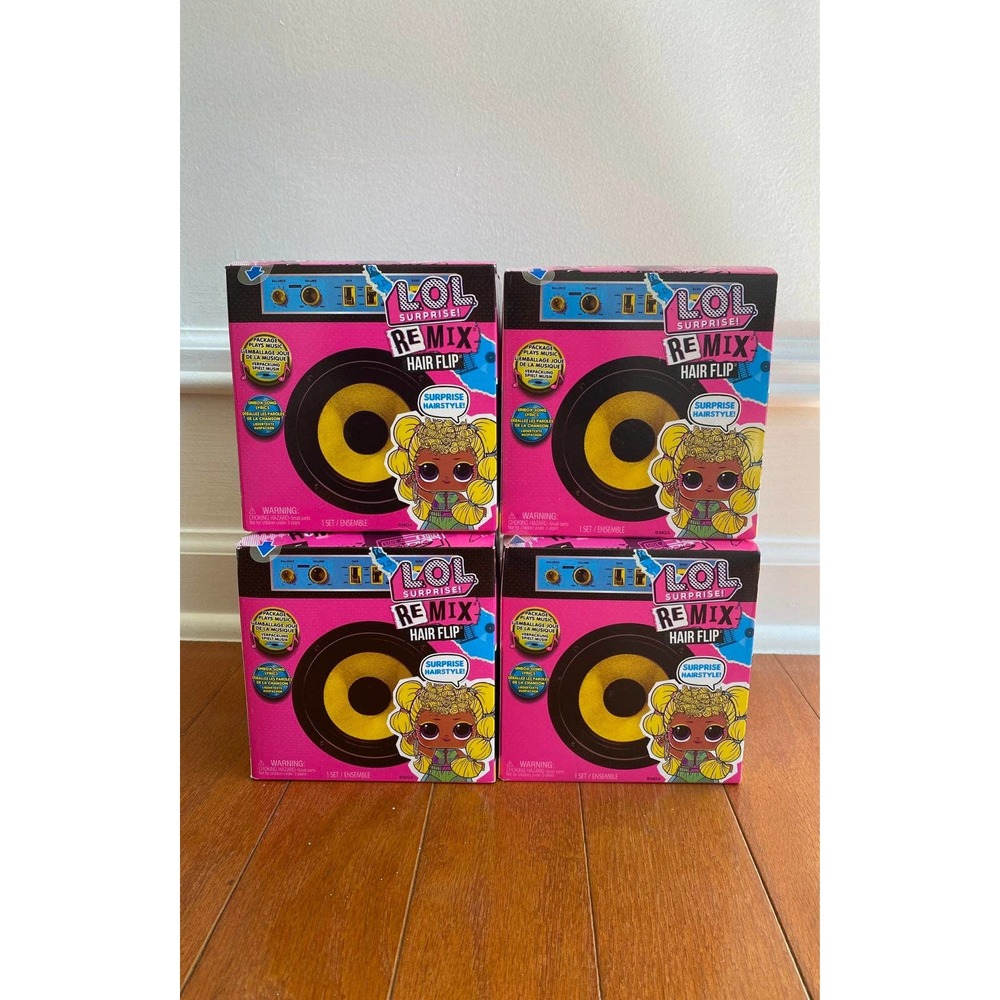 LOL Surprise Remix Hair Flip Doll Bundle (set of 4)